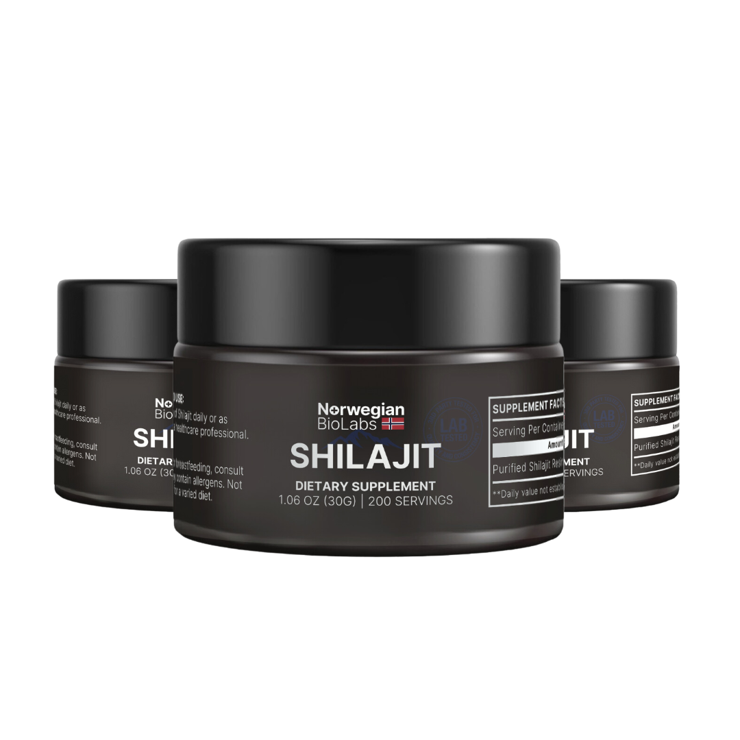 3x Norwegian BioLabs Shilajit | 15% Rabatt Leveres Hver Tredje Måned