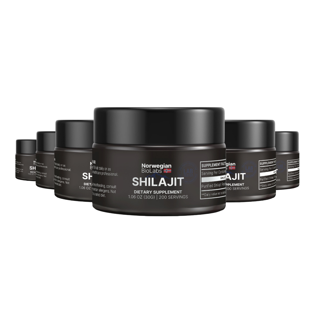 6x Norwegian BioLabs Shilajit | 15% Rabatt Leveres Hver Sjette Måned